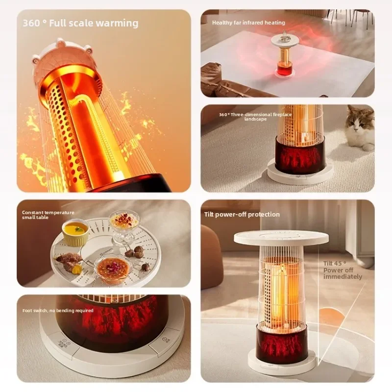 1000W Birdcage Portable Electric Outdoor Camping Space Heater Energy Saving Stove Boil Water Tea Making Home Electric Heaters
