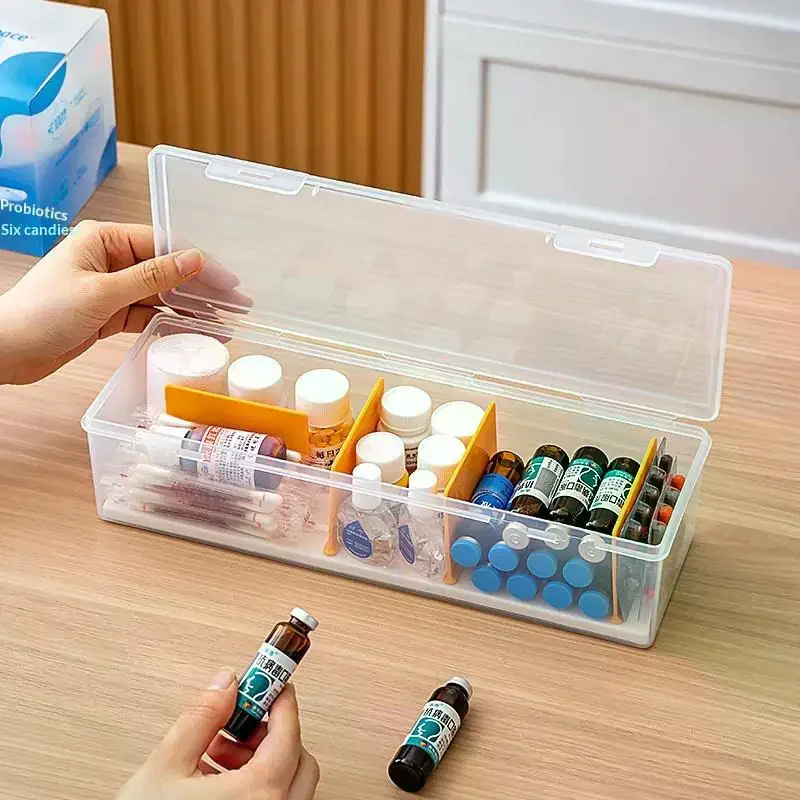 Transparent Plastic Divider Storage Box, Can Hold Multiple Game Cards, With Adjustable Dividers, Suitable For Card Storage