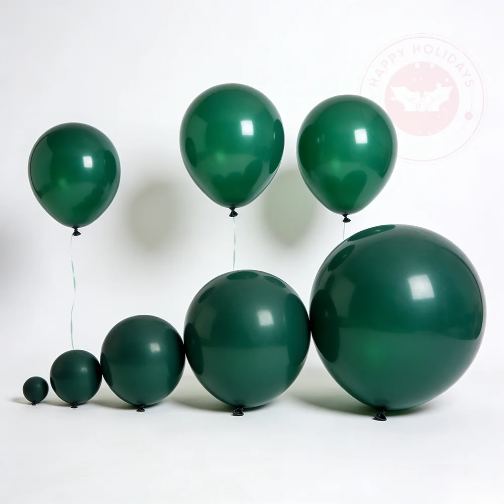 

High Quality Dark Green Latex Balloons Birthday Party Custom Wedding Banquet Anniversary Decoration Balloon Baby Shower Globos