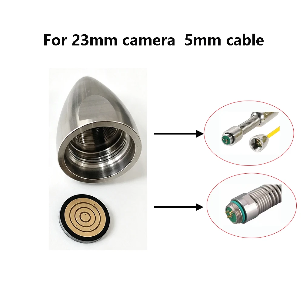 Female Connector Accessories For 23mm Pipeline Industrial Endoscope Camera,5mm 7mm Cable PCB Gasket Line Repair Replacement