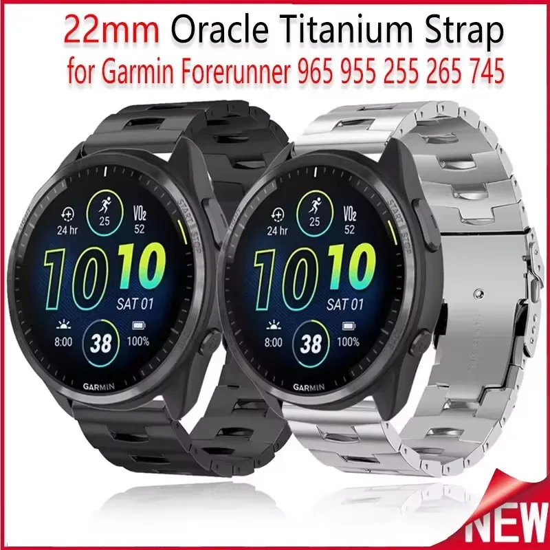 22mm Titanium Watch Strap for Garmin Forerunner 970 570 965 955 265 Watchband For Garmin Vivoactive 4/Venu3/2 Replaceable