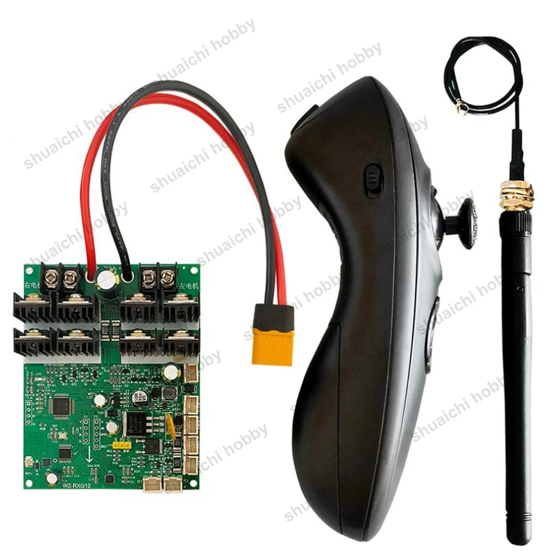 1Set 12V Large Power Remote Controller Kit w GPS Control Antenna for High Speed RC Bait Trawler Boat Transmitter Receiver Board