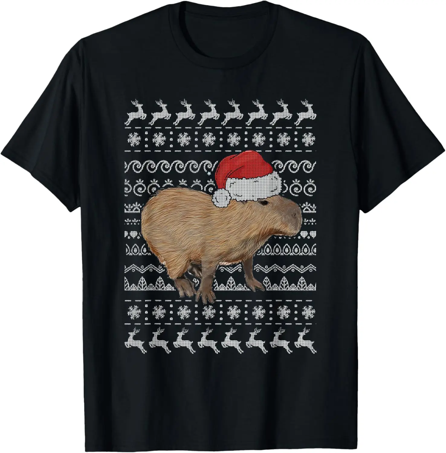 

Capybara Santa Claus Ugly Christmas Sweater Xmas T-Shirt