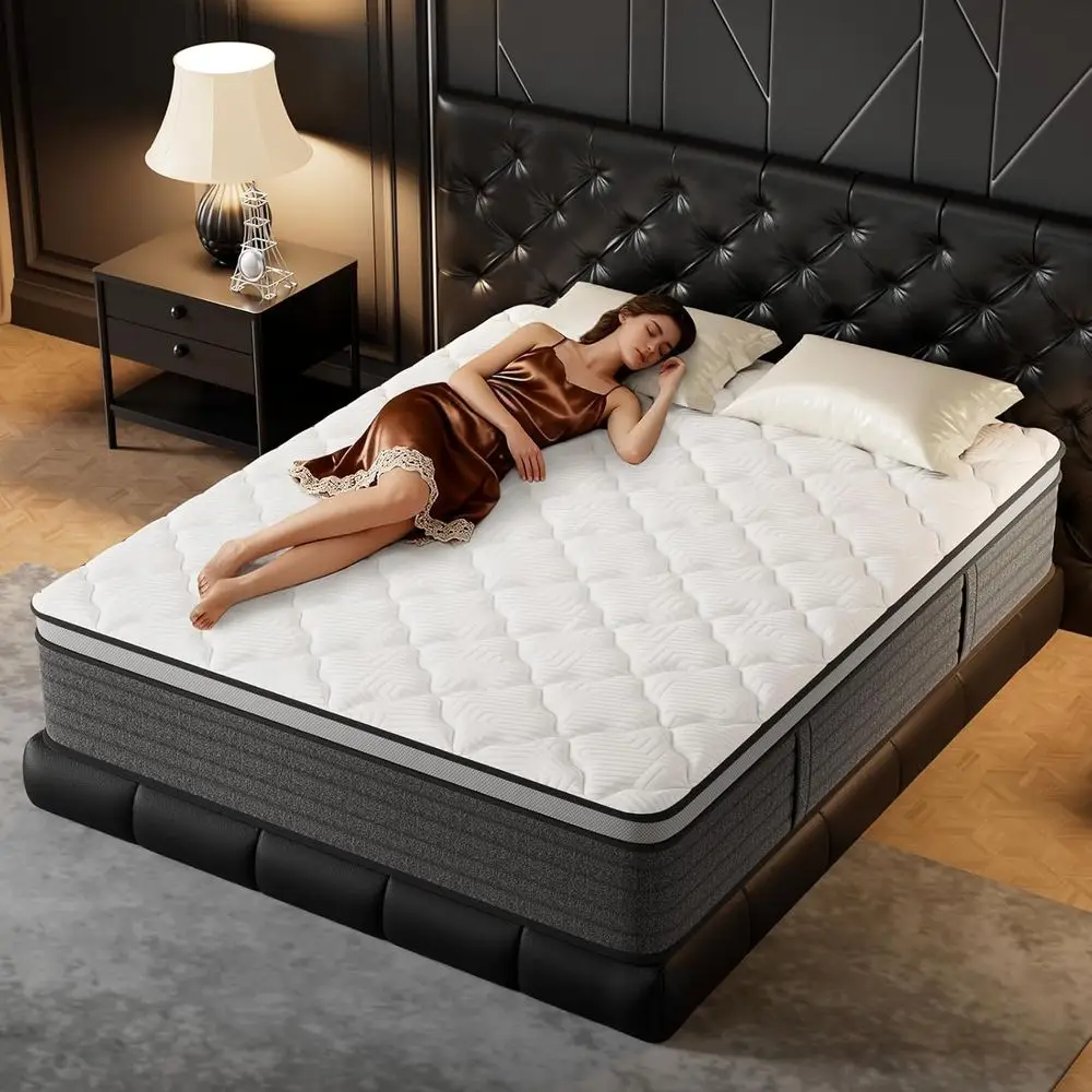 

Luxury 14 King Gel Memory Foam Mattress in a Box with Individually Wrapped Coils and Edge Support