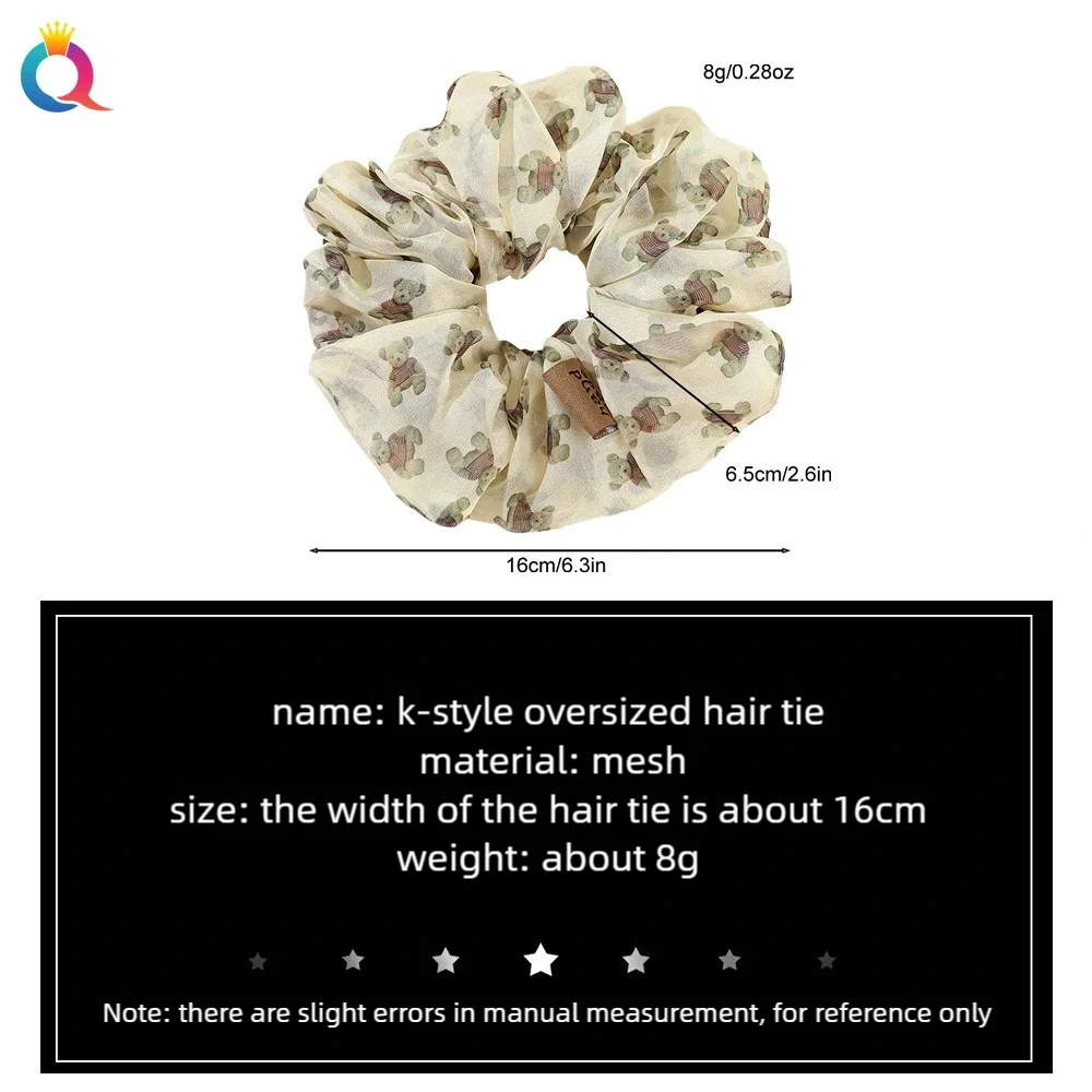 特大シフォン糸ソーセージヘアリングプレミアム感ヘッドバンドネクタイヘアロープレザーバンドソーセージリングヘアアクセサリー