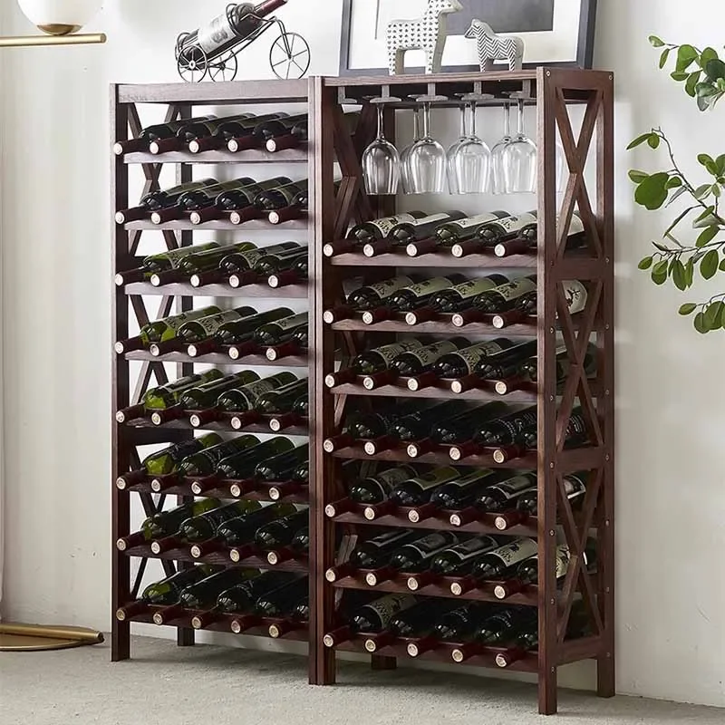 Storage Corner Bar Wine Rack Display Liquor Salon Club Whisky Wine Cabinets Wood Buffet Cellar Mueble Para Vino Bar Furniture