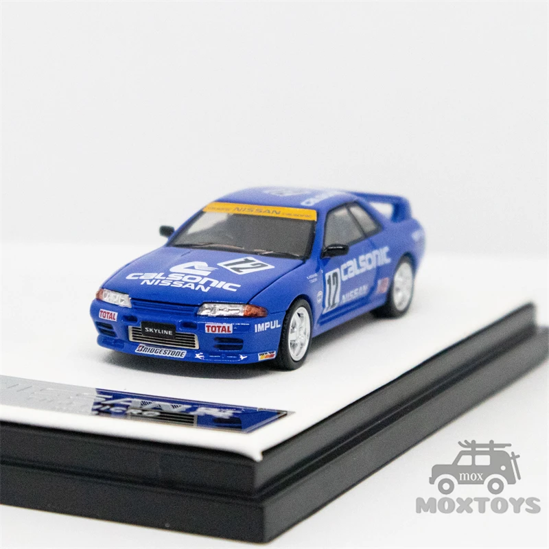 時間マイクロ1:64 nissan gtr r32 calsonic青ダイキャストモデルカー