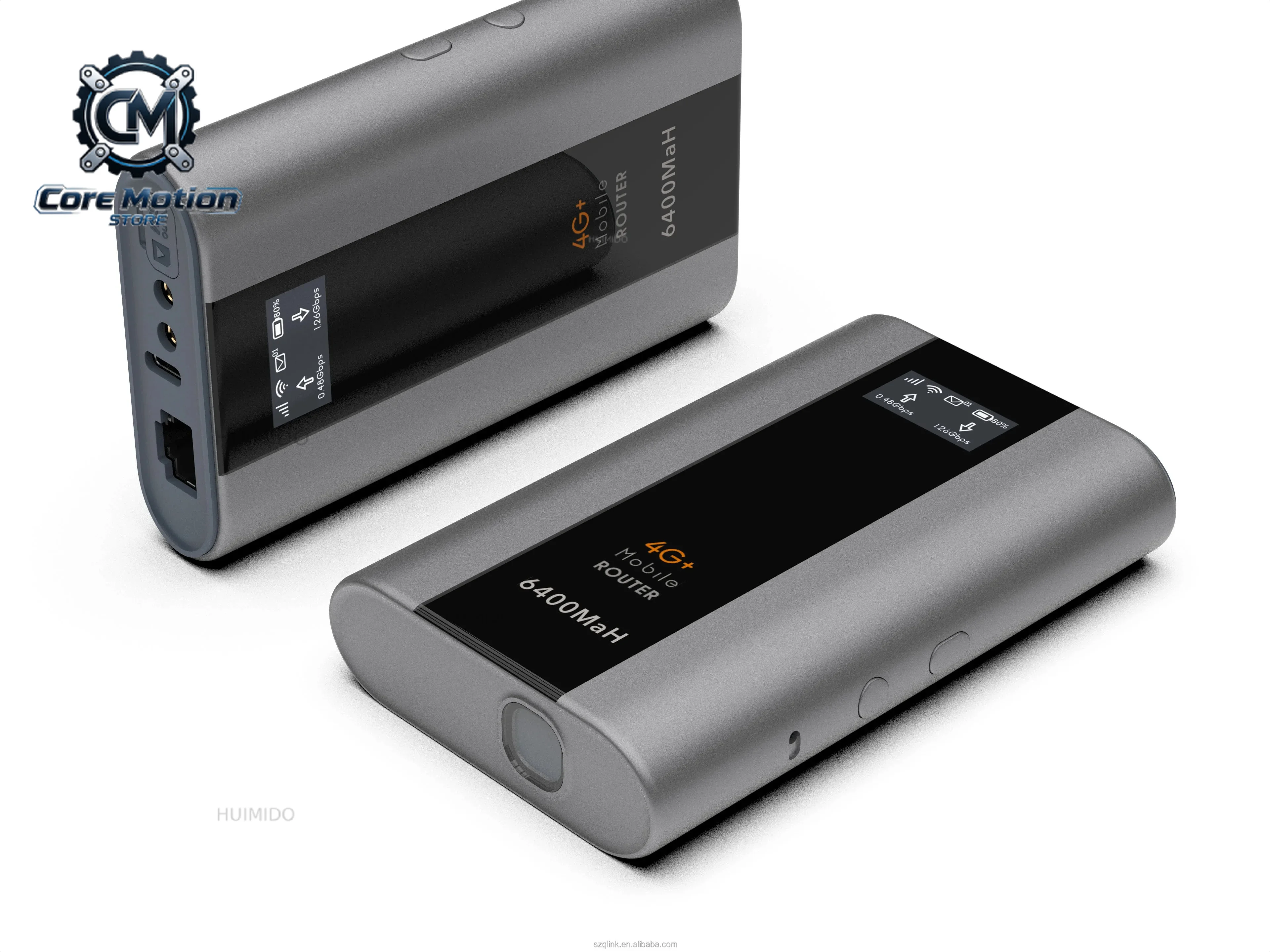 4G LTE Cat6 Portable Modem WiFi6 Dual Band Hotspot Nano SIM&eSIM RJ45 Network Device Built-in 6400mAh Power Bank