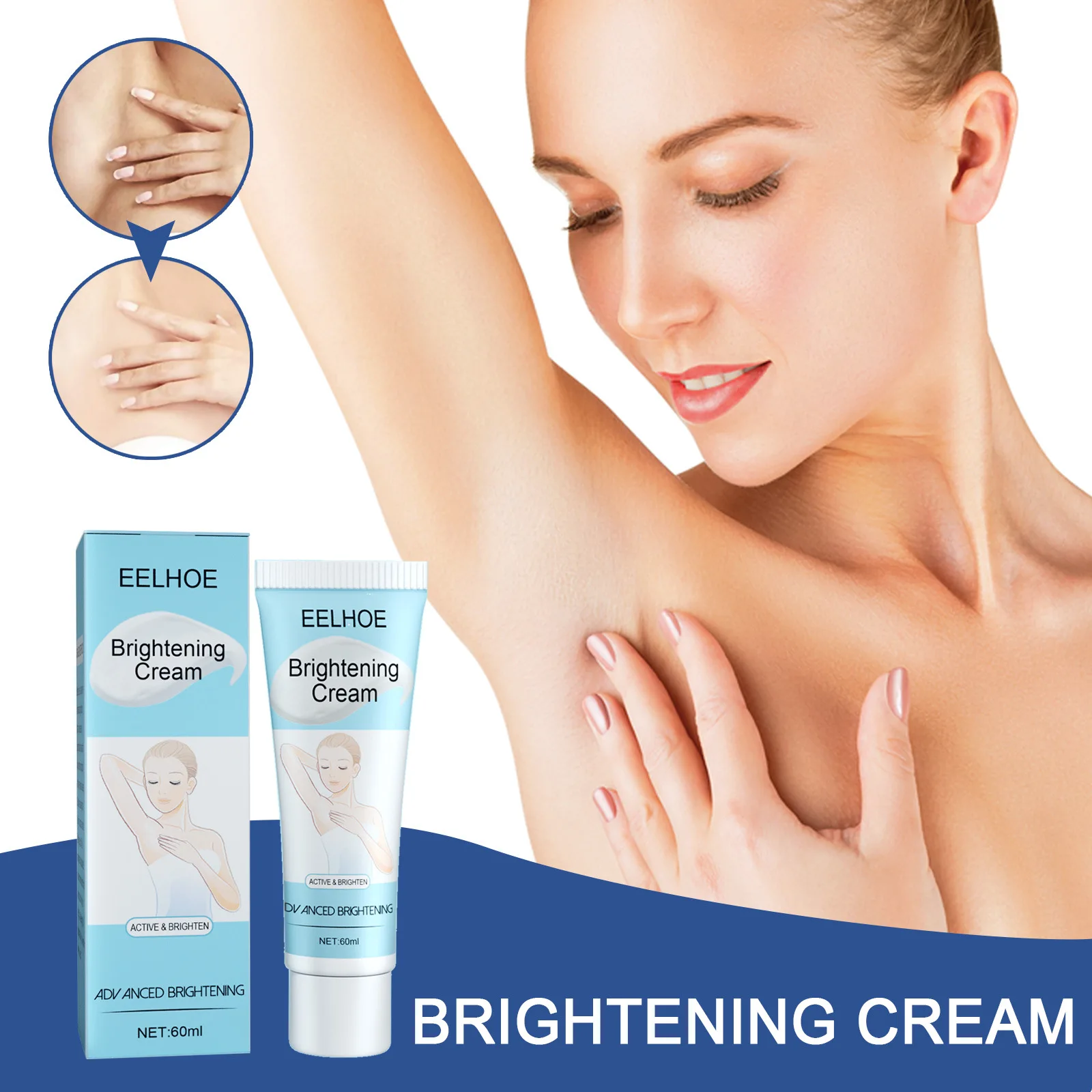 

Eelhoe Underarm Skin Cream Moisturizing Hydrating Knee Elbow Concealer Moisturizing Delicate Brightening Skin Color Body Lotion