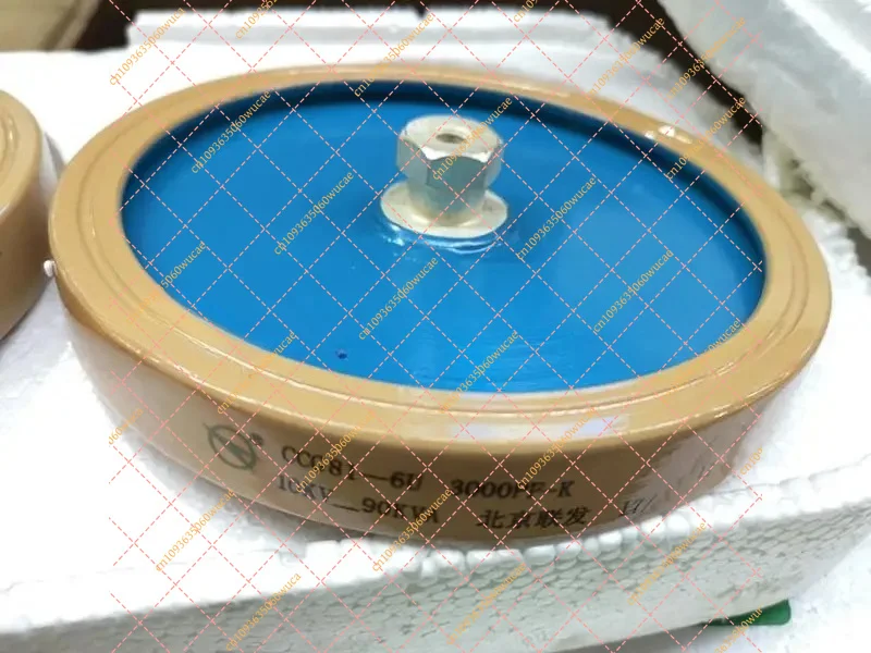 CCG81-6U 3000pF 10KV High Voltage Ceramic Capacitor - New Original 90KVA Round Disc Cap for HF Equipment