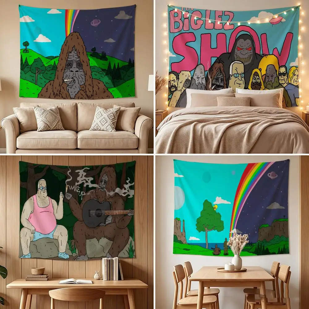 Big L-Lez Big L-Lez Show Tapestry Custom Living Bedroom Party Dormitory Interior Wall Bohemian Decoration Attached Clip