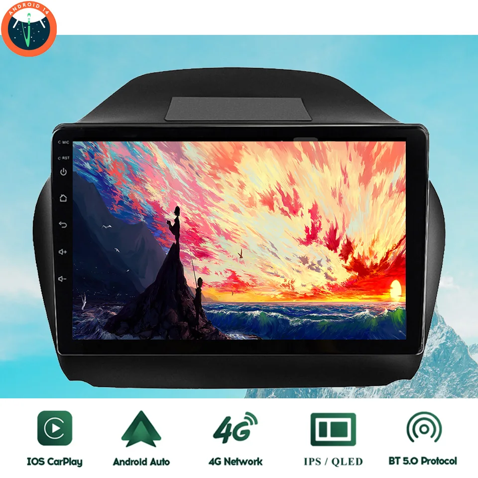 

8G+128G Android 14.0 Car Radio Stereo DVD Cassette For Hyundai ix35 Tucson 2009 - 2015 Autoradio Audio Tape Recorder Carplay DSP