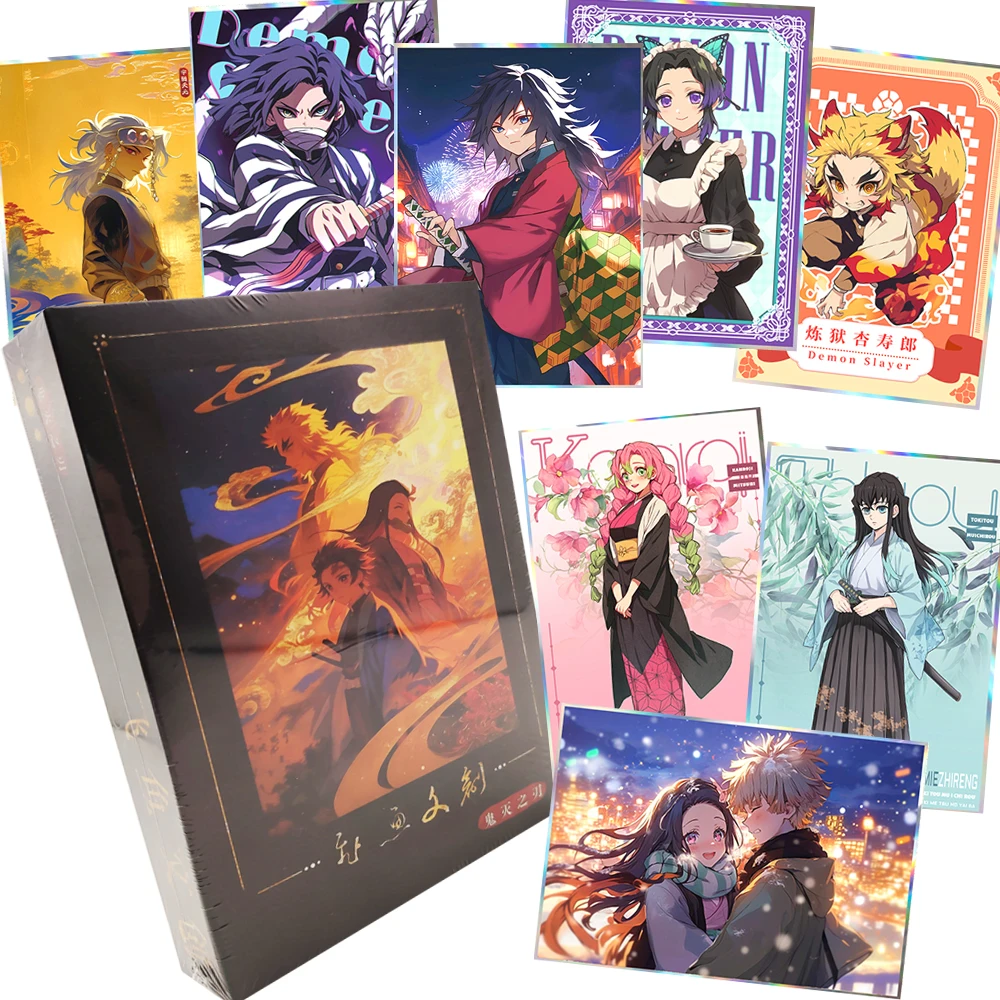 

Popular Anime Demon Slayer Collection Cards Pretty Girl Kochou Shinobu Sweetheart Maid Theme Acrylic Color Paper Cards Toy Gifts