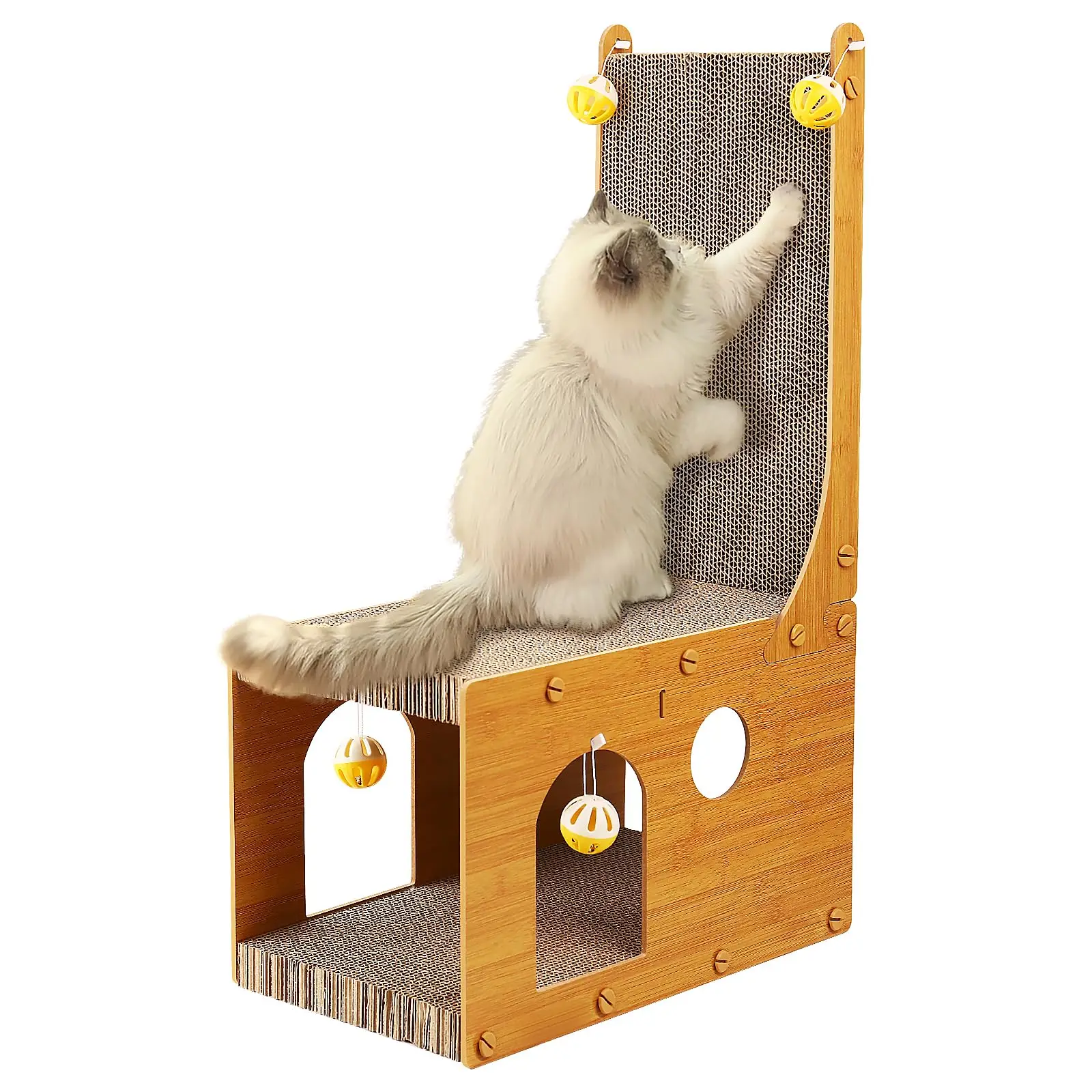 

Multi Level Cat Tree House with Scratching Post and Board Kratzbaum Pad for Kittens Activity Center