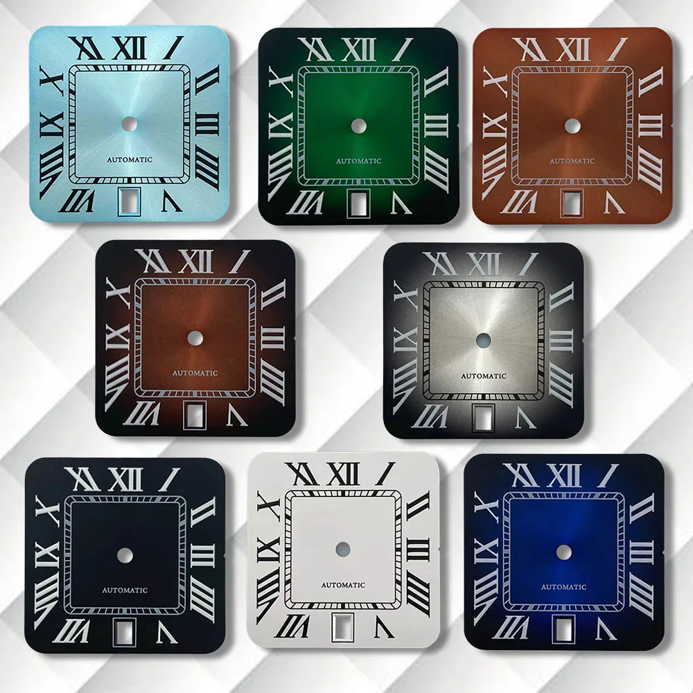 

Square dial 27mm S Logo Rome Dial Fit NH35/NH36/4R/7S Japan Movement No Luminous Watch Modification Accessories Square dial