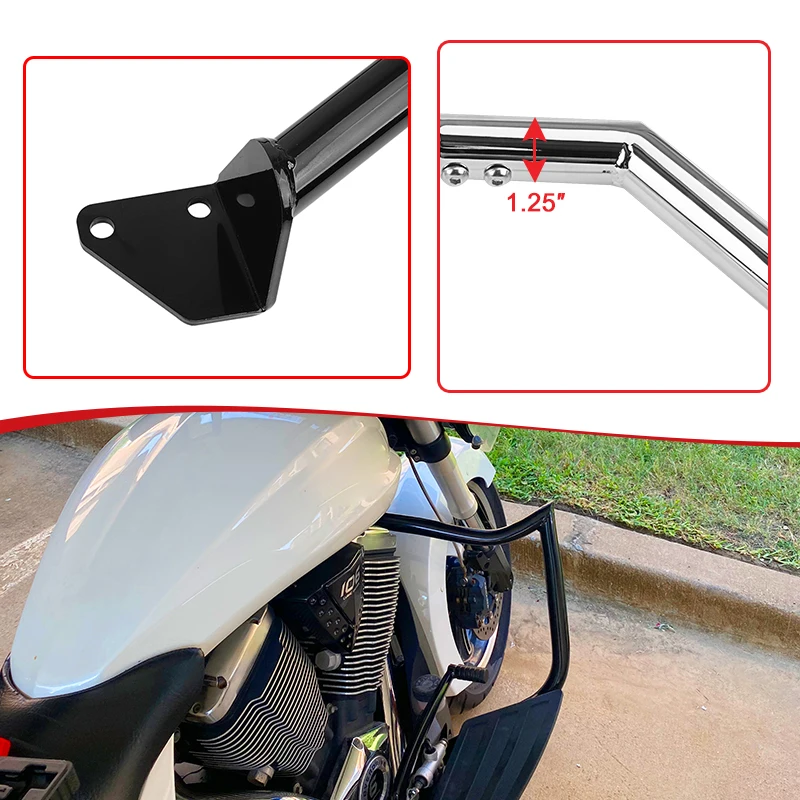 Barra Protectora De Motor Cromada Negra Para Harley Dyna Fat Bob Street Bob Low Rider Wide Glide Super Glide 2006-2017 2016 2015 2014 — -18%, 16.98€ Coupon, from 72.39€ – 18% descuento – €72.39