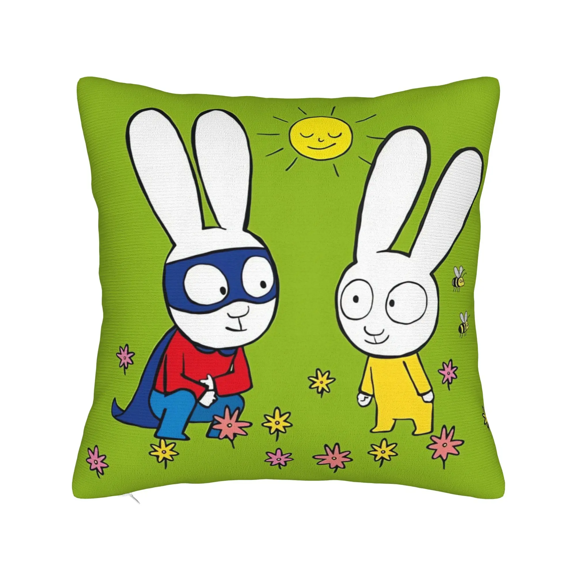 Simons Super Rabbit Pillow Case  Soft Pillow Cover Novelty Cushion Cover For Living Room Chair