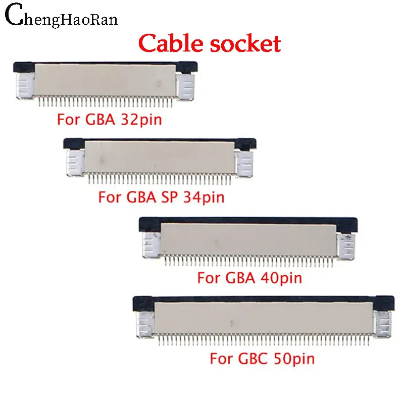 ChengHaoRan 2PC For GBC Cable Socket GBA Display Stand GBASP Buckle Cable Clamp Interface Crimping Head Motherboard Accessories