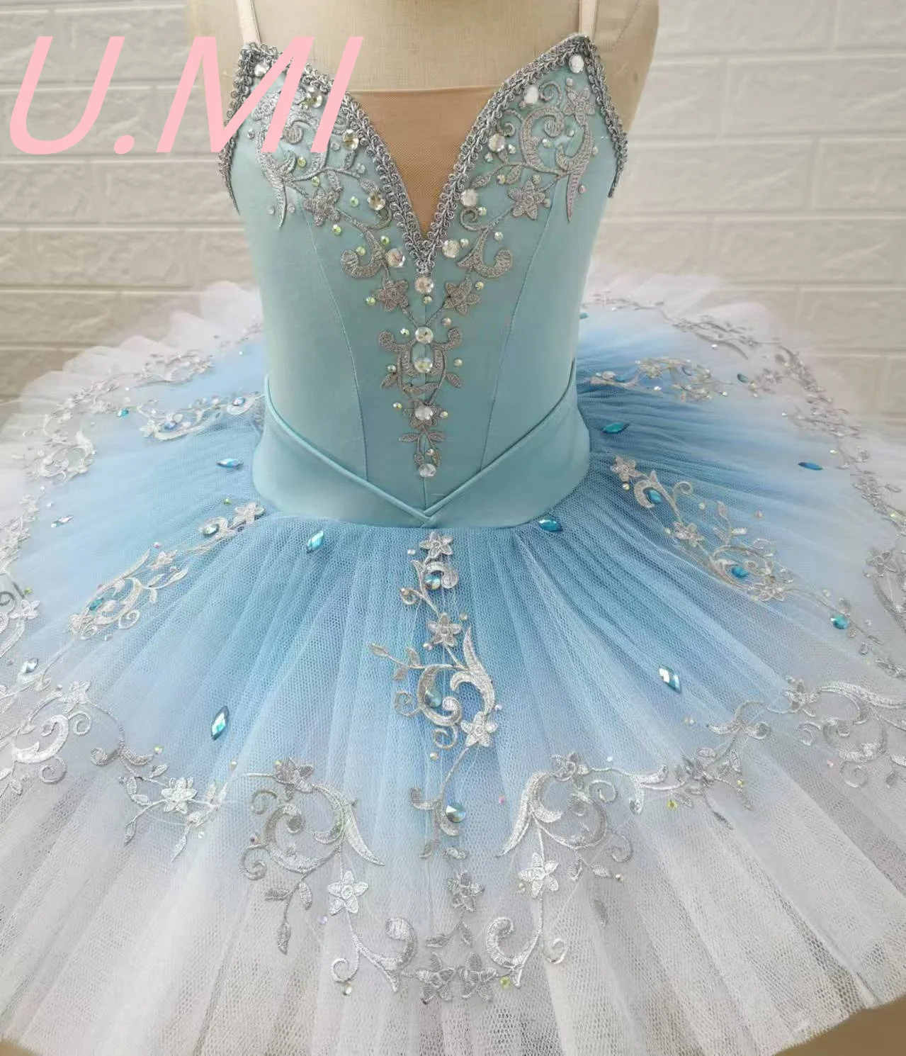 Blue bird variation tutu dress Blue transition dress Professional adult children group dance custom TUtu dress