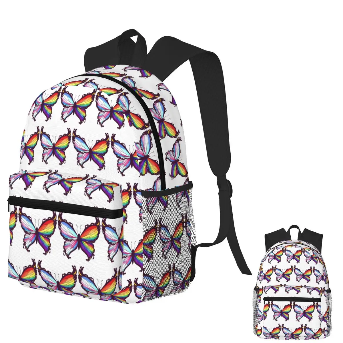 

Pride Butterfly Student Backpack School Bag Hiking Travel Daypack for Men Women Fashion Bookbag Shoulder Bags