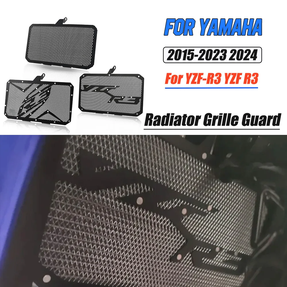 

Motocycle Radiator Grille Cover Water Tank Guard Protection For Yamaha YZF-R3 YZF R3 YZFR3 2015 - 2019 2020 2021 2022 2023 2024