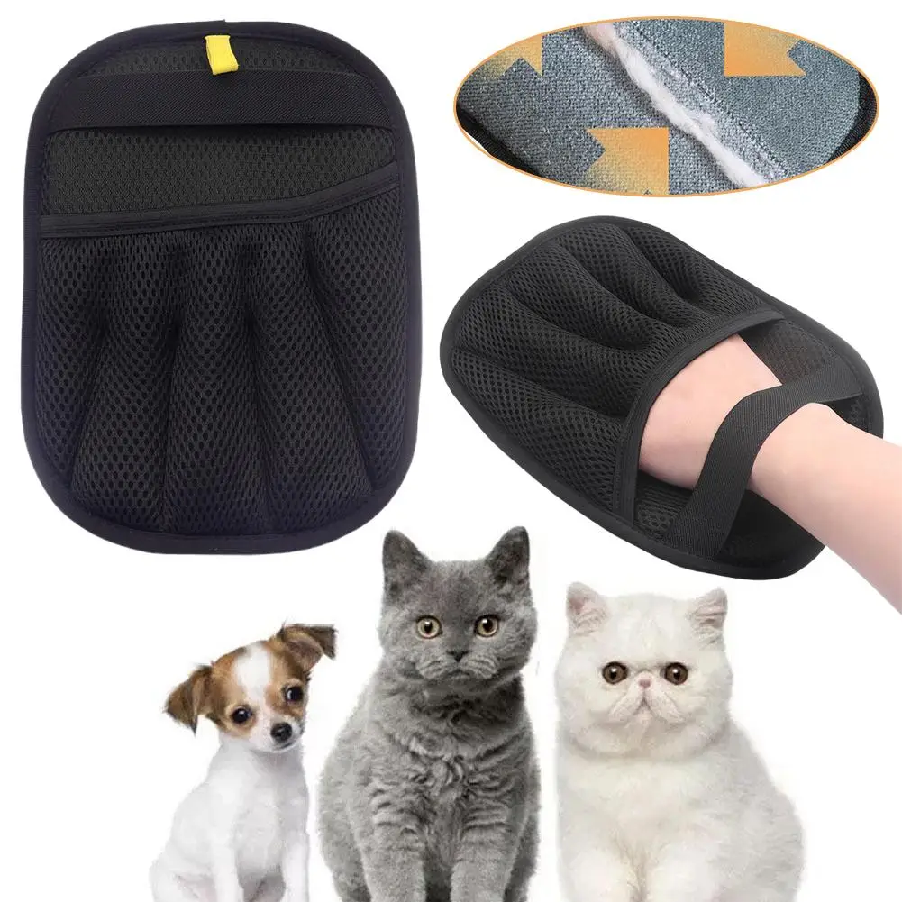 

Pet Grooming Gloves Double-sided Grooming Gloves For Pets Gentle Massager Grooming Gloves For Long And Short G7C8