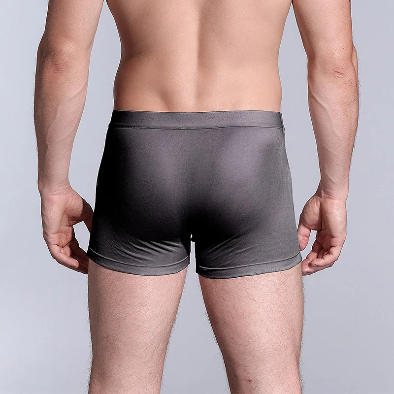 Birdtree 100% Natural Silk Panties Male Sexy Underwear Men Breathable U-Convex Design Elastic Boxers 2023 New U34607C