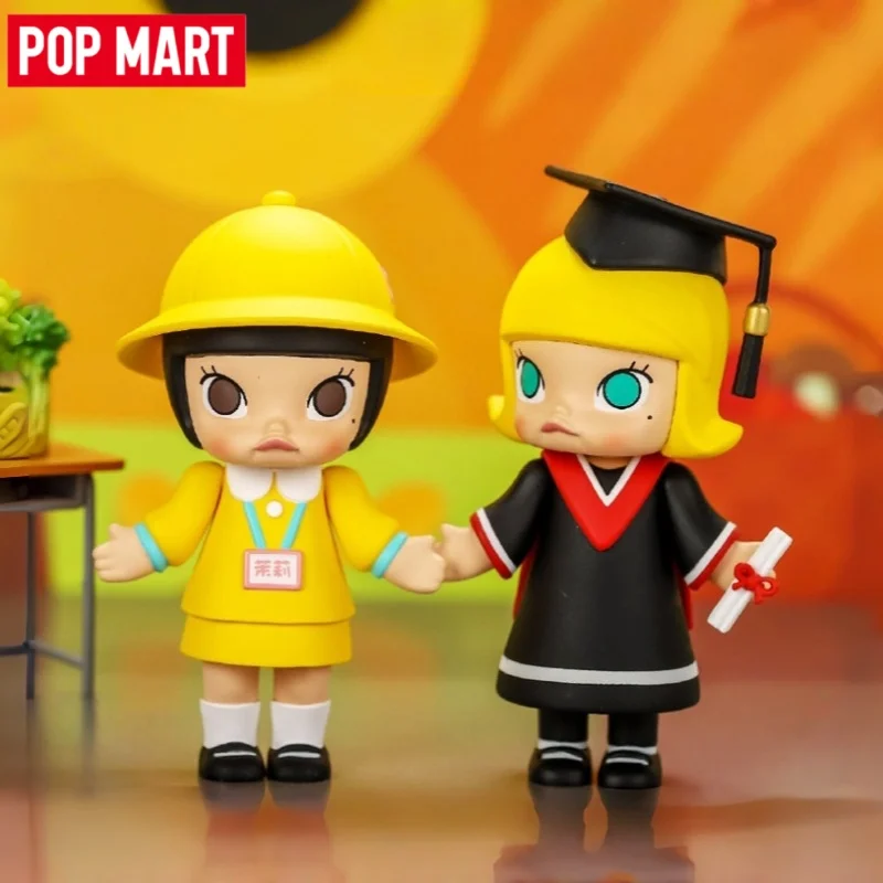 

Pop Mart Molly Dolls Campus Series Anime Action Figures Blind Box Collectible Back To School Valentine Day Gift For Anime Fans