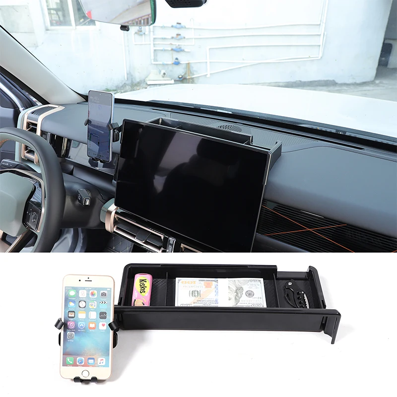 

For Chery ICAR 03/Jaeco J6/Chery J6 2024+ car interior mobile phone holder navigation screen mobile phone holder storage box ABS
