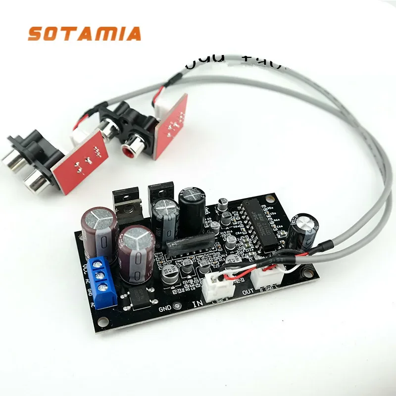 

SOTAMIA Vinyl Phono Amplifier Preamplifier Board JRC2150BBE Vinyl Turntable MM MC Phonograph Singing Treble Bass Effect Process