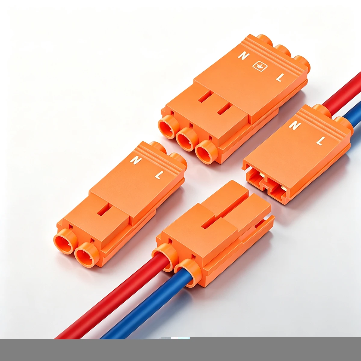 5pcs 2/3Pins Fast Disconnect Wire Connectors Male Female Plug-in Connector for Wiring Flexible Wire Electrical Reusable Terminal