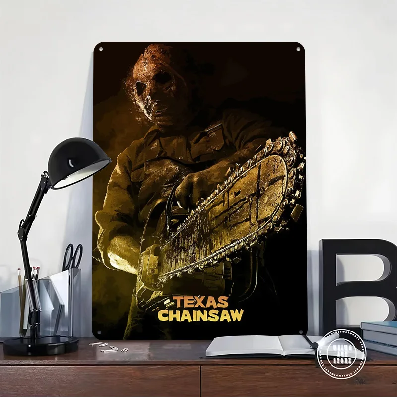 Texas Chainsaw Massacre Tinplate Poster Custom Wall Art Vintage Metal Signs Retro Tin Plaque for Decoration Home Decor Items