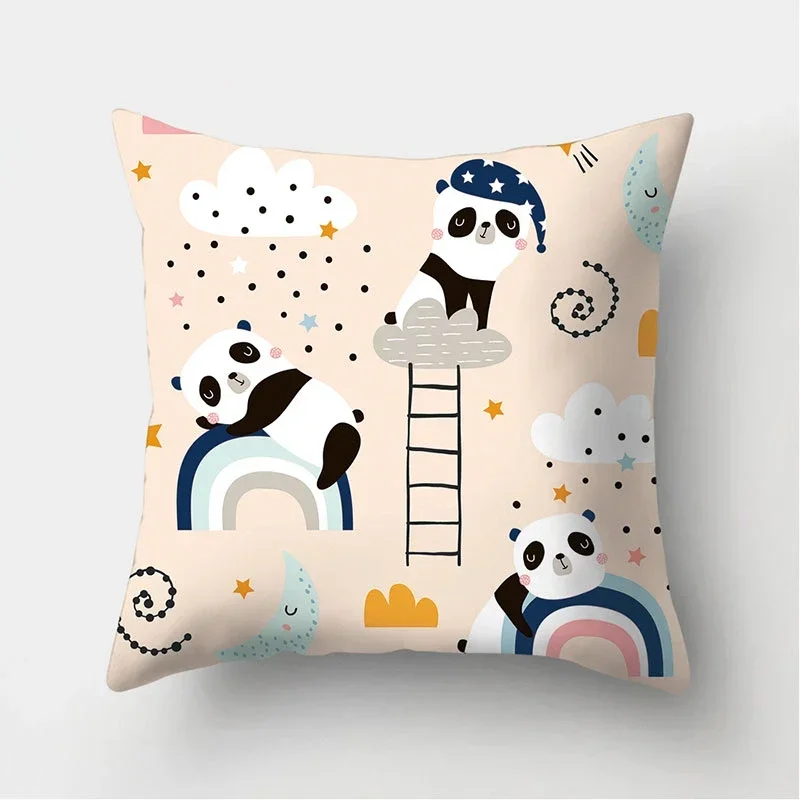 Dinosaur Alpaca Panda Fox Decorative Cushions Pillowcase Polyester Cushion Cover Throw Pillow Sofa Decoration Pillowcover