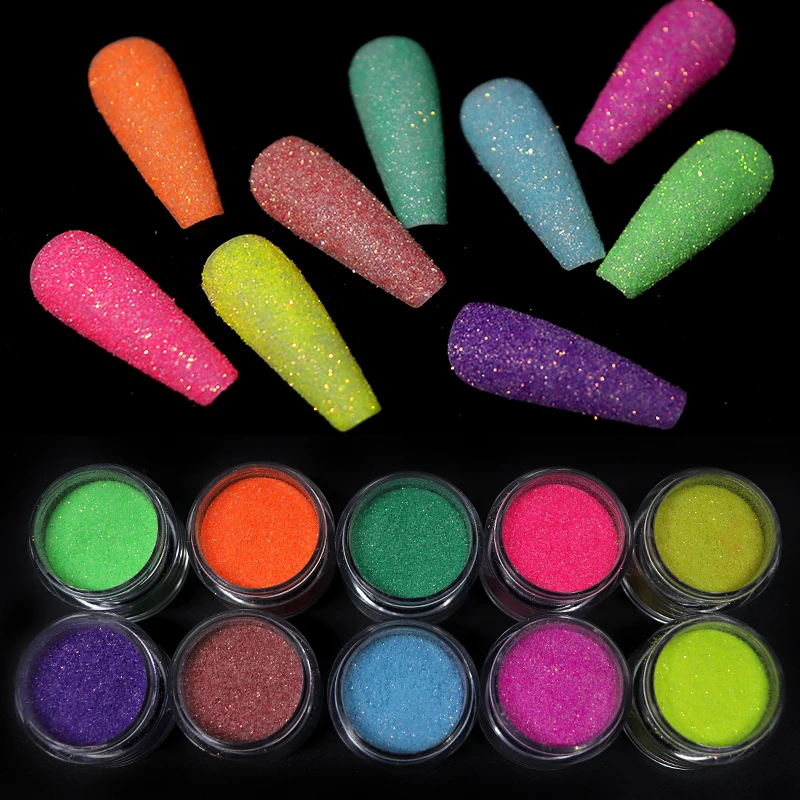 Iridescent Sugar Nail Glitter Colorful Candy Coat Powder Pigment For Epoxy Resin Mold Jewelry Filling DIY Nail Art Decorations