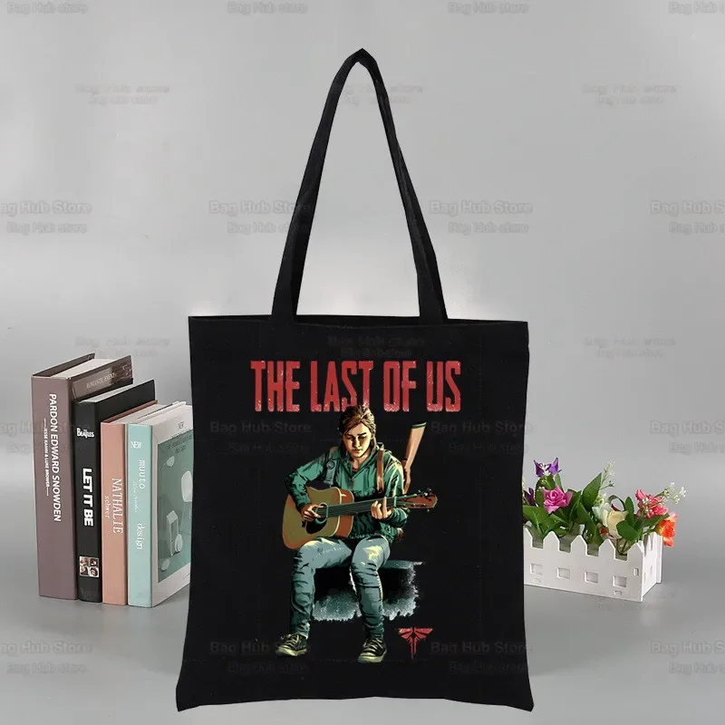 

Холщовая Сумка-тоут «The Last Of Us», черная повседневная женская сумочка-тоут в стиле эко для девушек, эко-Шоппер в стиле Харадзюку