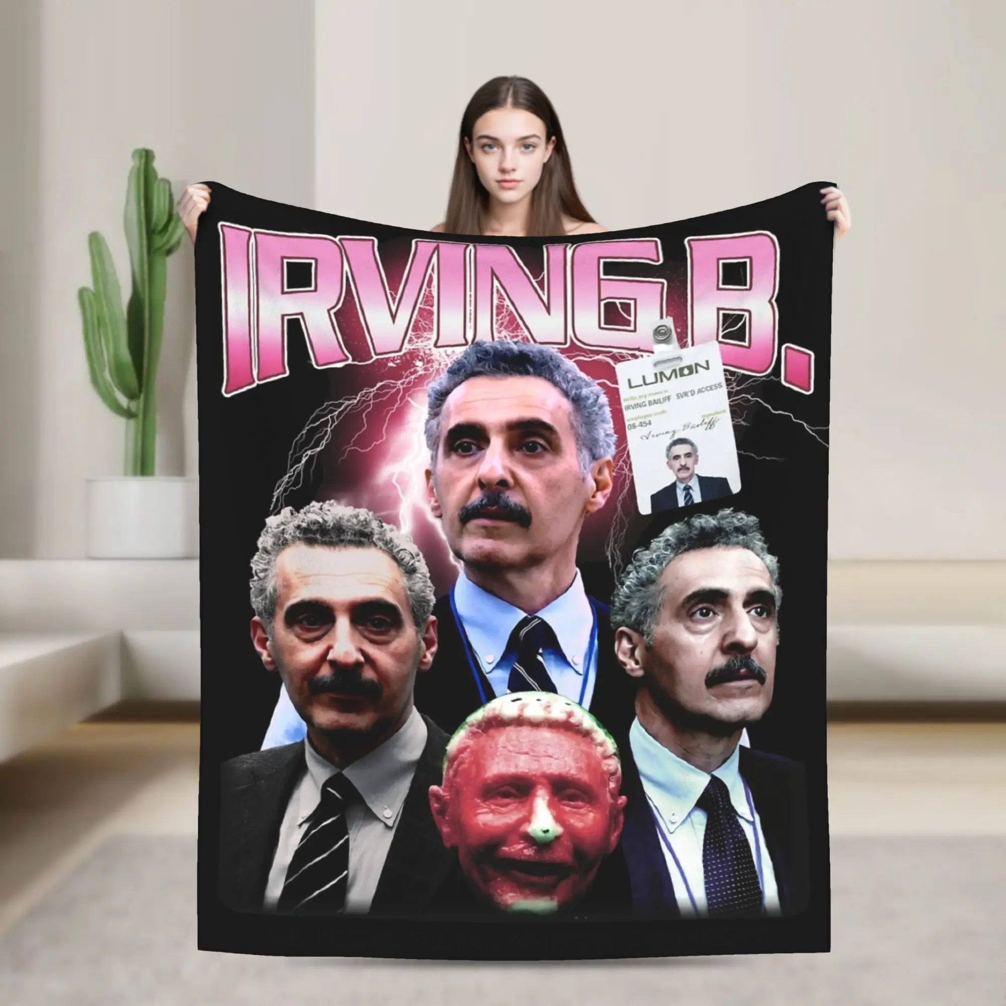 Severance Irving Bailiff Retro Movies Series Poster Blanket Flannel Spring/Autumn  Thin Throw Blankets for Couch Bedding Throws