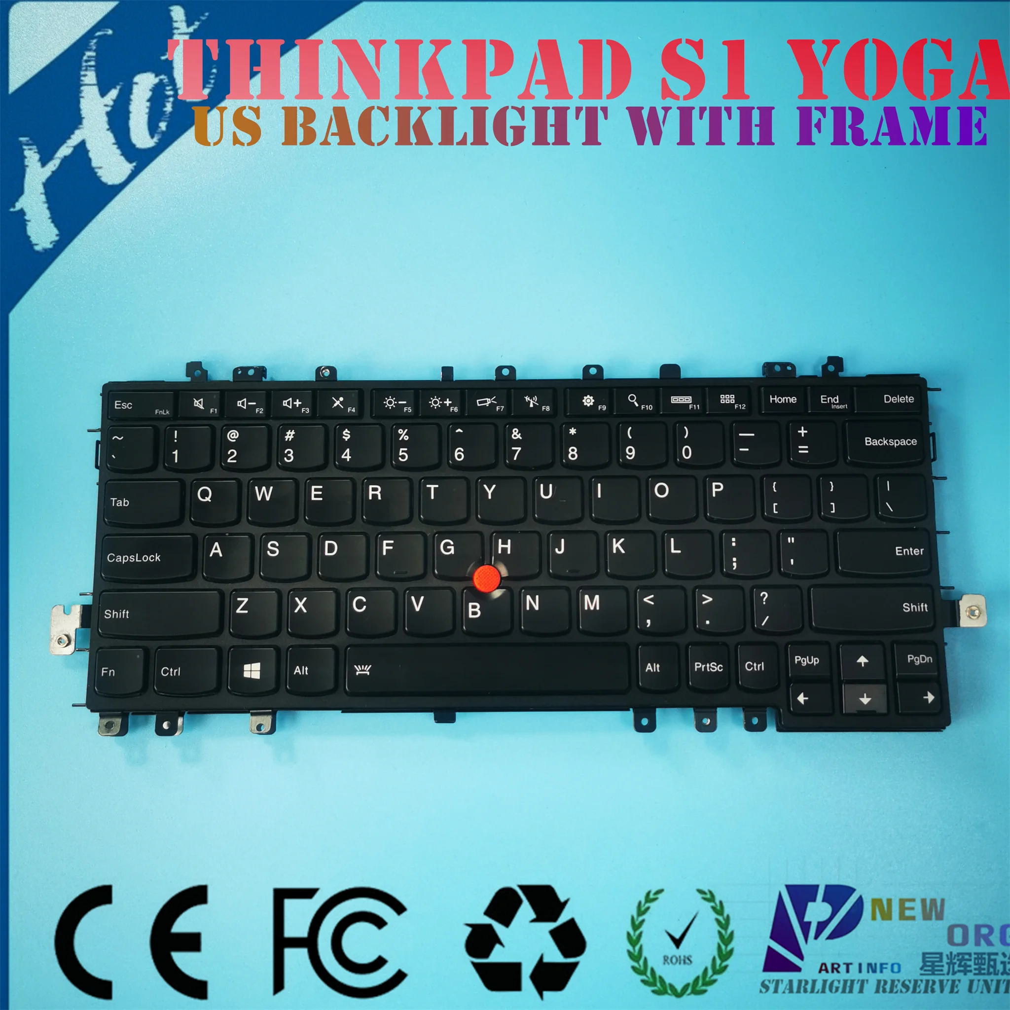 

US IN LAPTOP Backlight keybaord for THINKPAD S1 YOGA YOGA12 S240 Series with KB Bracket 04Y2620