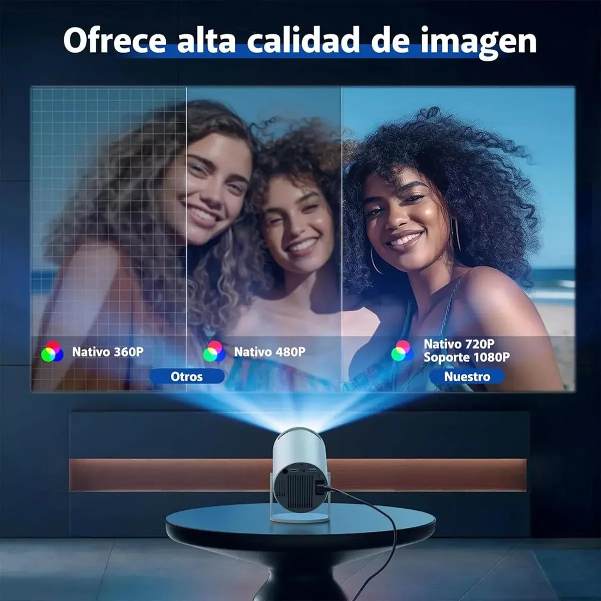 جهاز عرض صغير احترافي عالي الوضوح مناسب لتقديم هدايا العيد متوافق مع أجهزة متعددة بقابس المملكة المتحدة