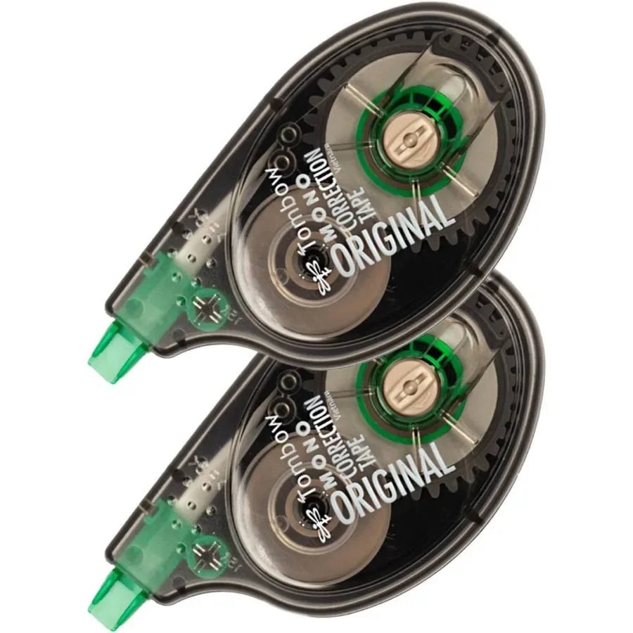 شريط تصحيح أبيض عبوة من قطعتين: 1/6 بوصة × 394 بوصة للاستخدام المكتبي والمدرسة، سريع الجفاف وخالي من التلطخ. ضروري للطلاب