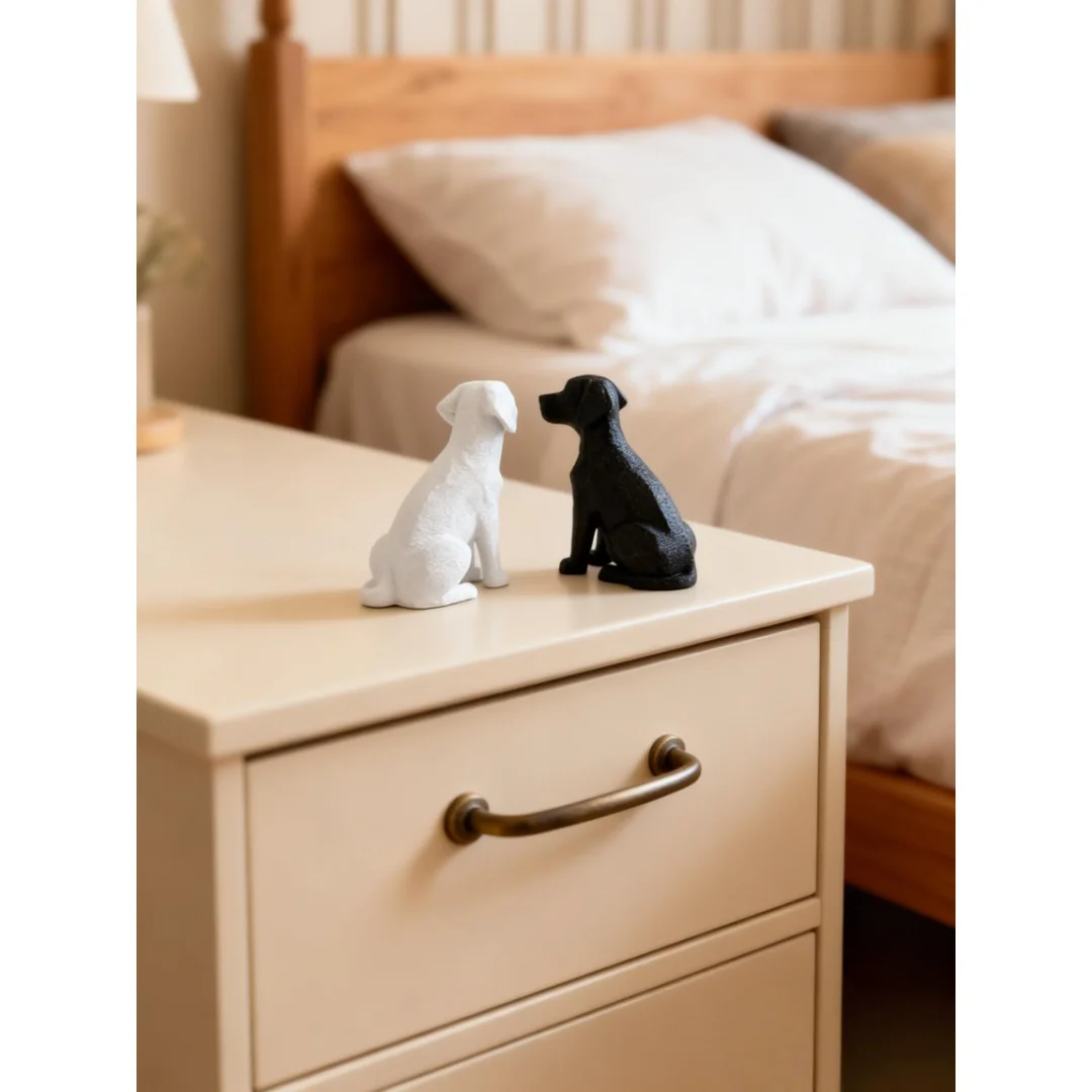 2 Pieces - 3D Printed Abstract Polygonal Labrador Small Ornaments, Indoor and Outdoor Decorations, Gifts, Party Favor Fillers