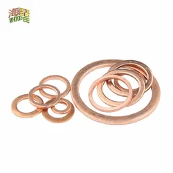 DIN7603 M4 M5 M6 M8 M10 M12 M13 M14 M16 M17 M18 M20 M22 M24 M26 Boat Red Brass Copper Crush Sealing Washer Flat Seal Gasket Ring