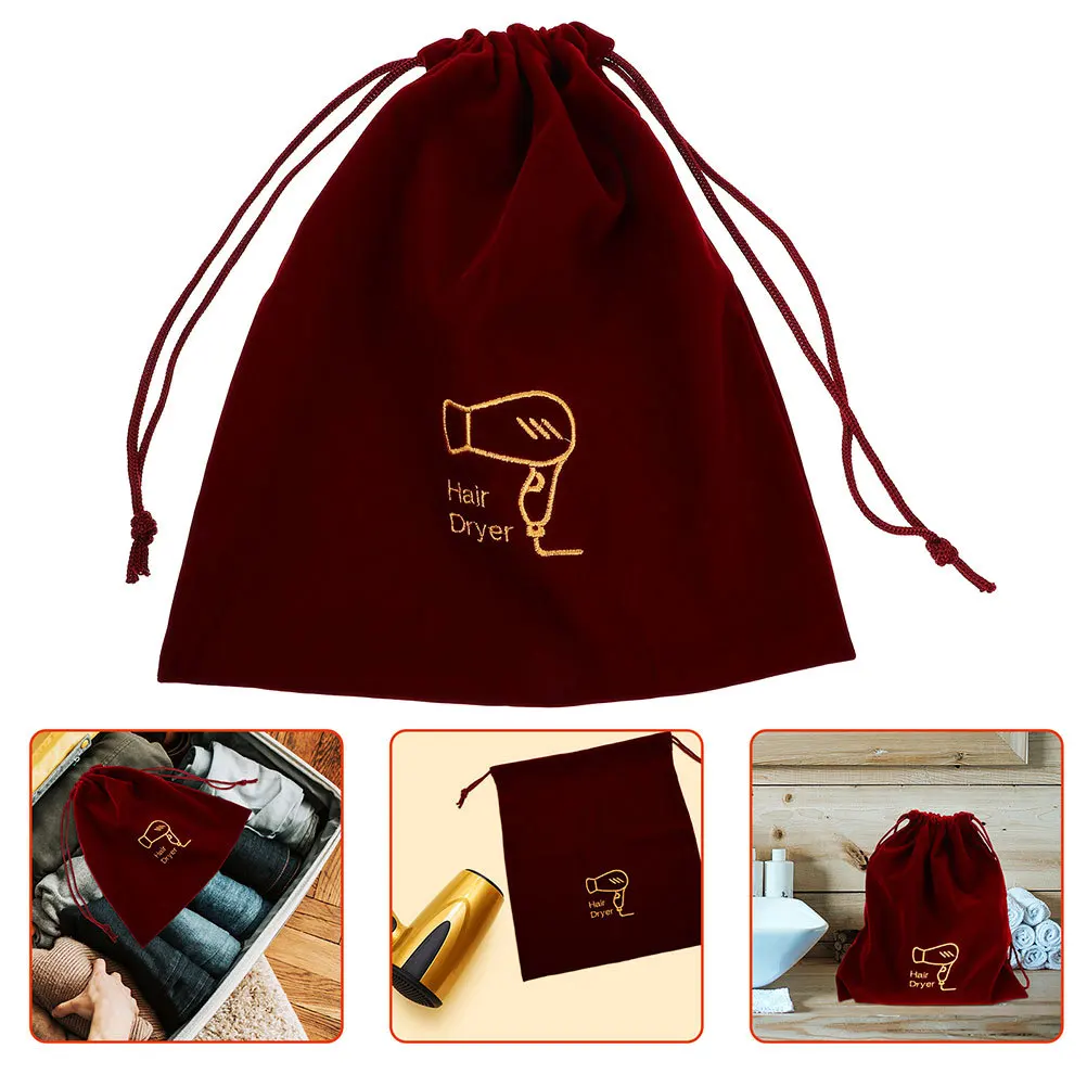 

2pcs Jewelry Storage Bag Drawstring Pouch For Travel Home Hair Styling Tools Organizer Portable Toiletry Case