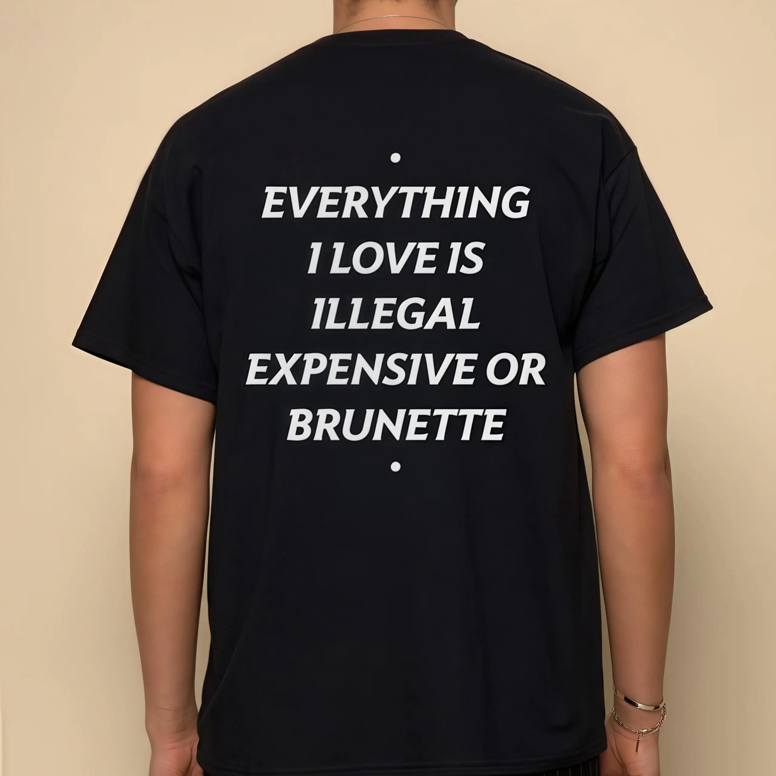 

Funny Brunette T-shirt for Men Women Sarcastic Saying Tee Gift for Boyfriend Girlfriend Back Print