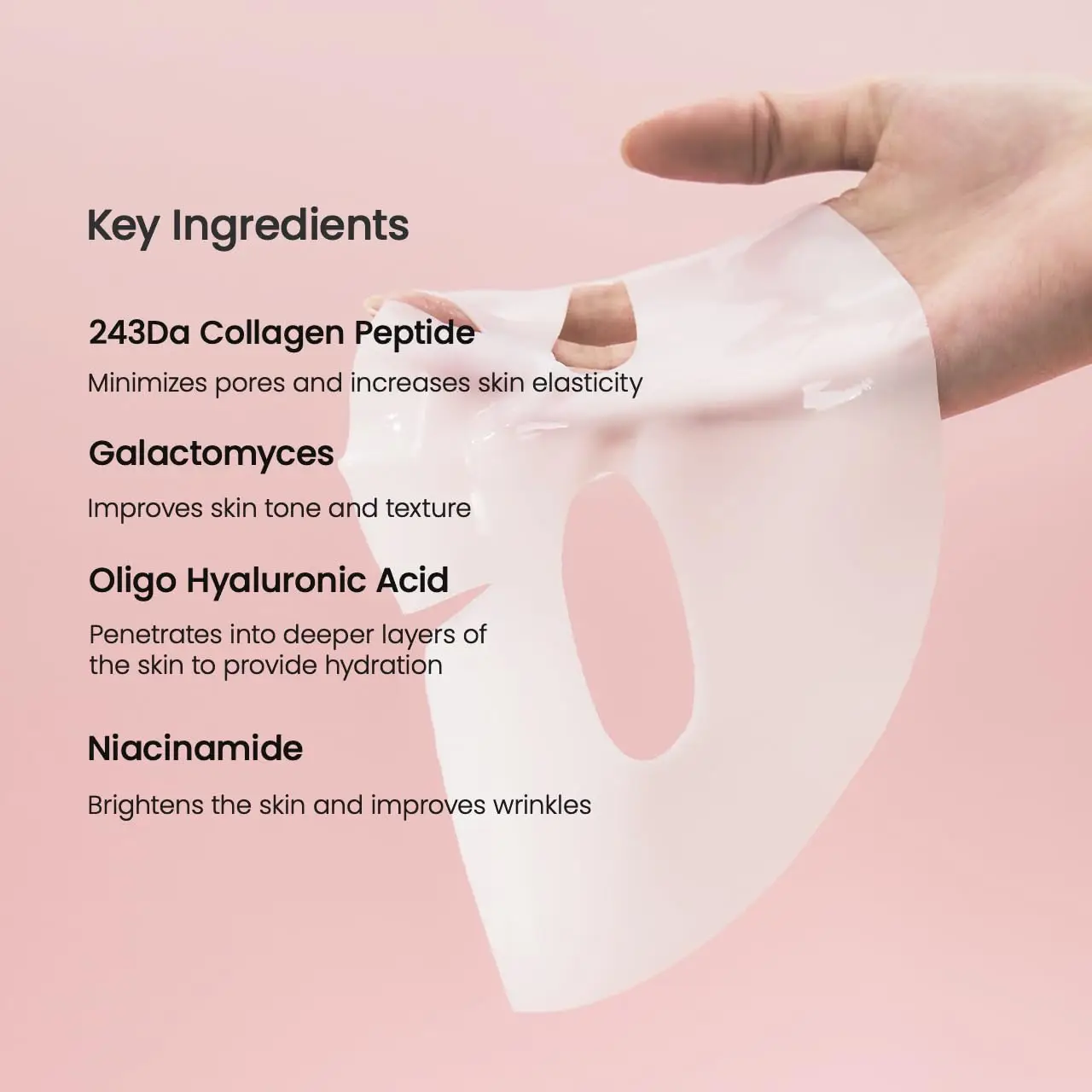 قناع جل مرطب عميق من الكولاجين الحيوي من BIODANCE، ترطيب ليلي، تقليص المسام، تحسين المرونة، 4 قطع لكل صندوق