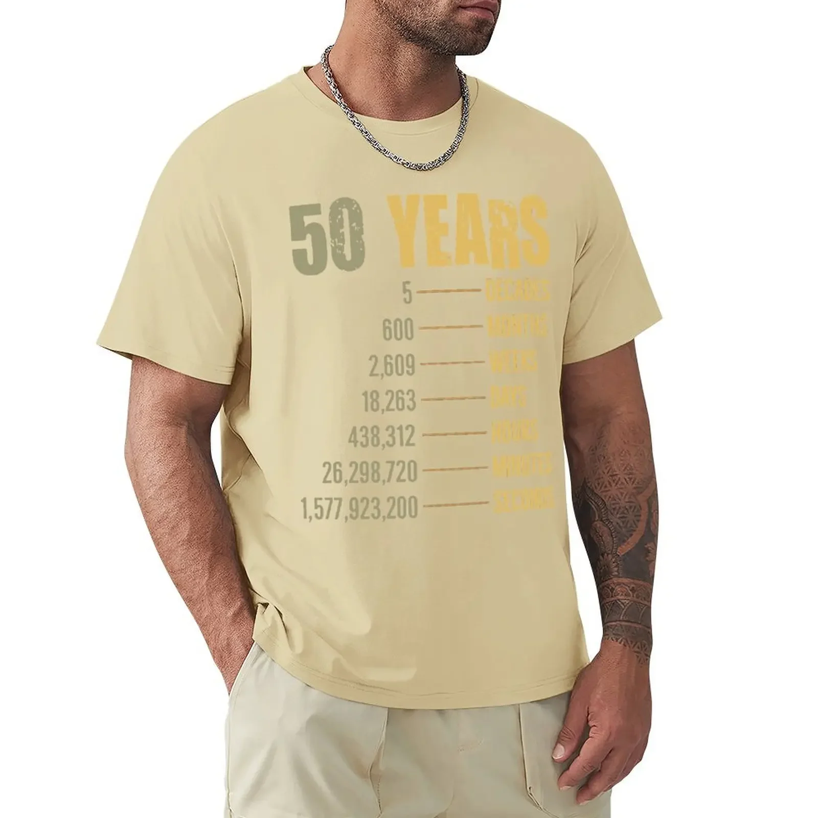 Tops T Shirt Men 50th Birthday 50 Year Old Funny Quote T Shirt Harajuku Short Sleeve T-shirt Cotton Graphics Tshirt Tops