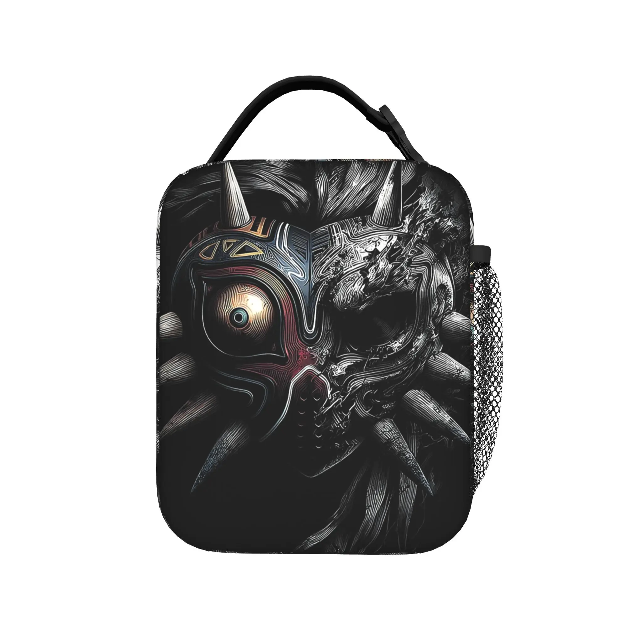 Eerie Tribal Face Majoras Mask Art Zeldas Legend Bolsa térmica para el almuerzo, contenedor de comida, bolsa térmica, bolsa para el almuerzo, bolsos para comida