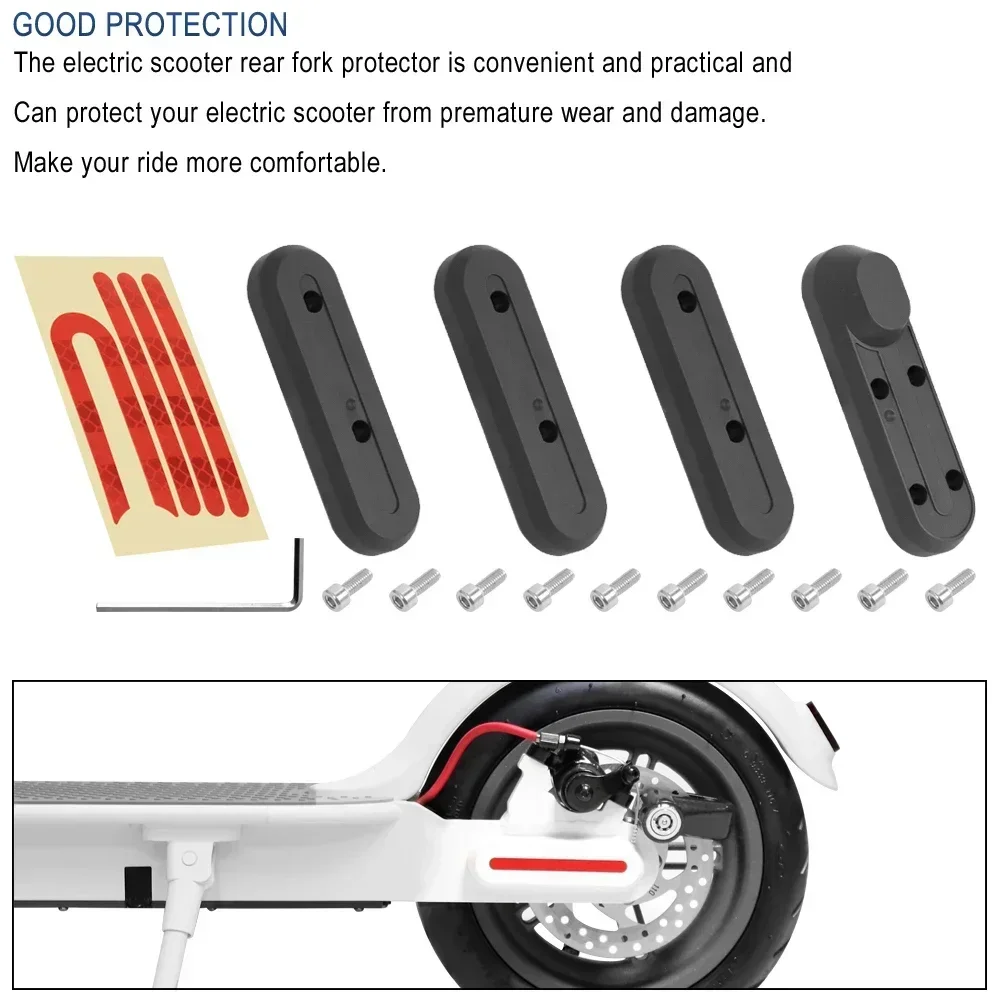 Vorne Hinten Kotflügel Rad Abdeckung Rad Kappe Set für Xiaomi M365 / Pro Elektrische Roller Kotflügel Unterstützung Zurück Schutz mit Bremslicht