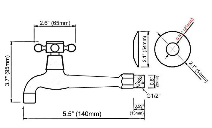 Black Oil Rubbed Brass Wall Mount Mop Faucet Out Door Garden Sink Mop Pool Toilet Single Cold Water Taps Dav346