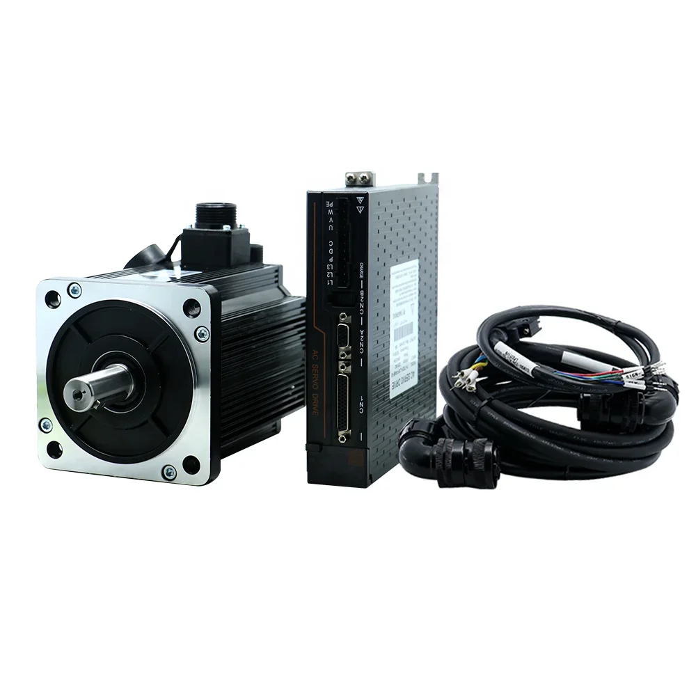 

HLTNC 3.8KW Nema 52 220V 130ST M15025 15NM 130ST AC Servo Motor With RS485 T3DF Servo Driver