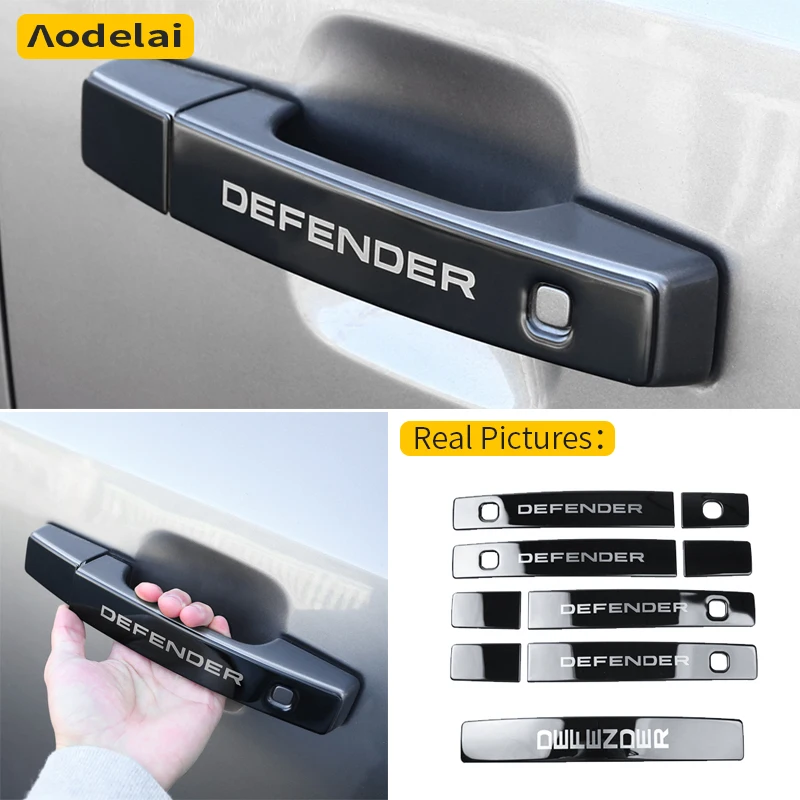 

For Land Rover Defender 90 110 2020-2025 Car Styling Stickers Chrome Exterior Door Handle Cover Door Handle Bowl Trim Accessorie